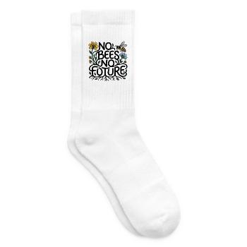 "KEINE BIENEN, KEINE ZUKUNFT" - Tennissocken - Weiß - Rechts