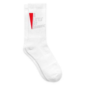 A Little Bit Dramatic Drama Queen Spruch Logo Text - Tennissocken - Weiß - Rechts