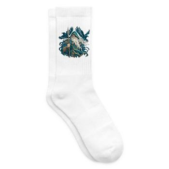 Odin Allvater Wikinger Nordische Mythologie - Tennissocken - Weiß - Rechts