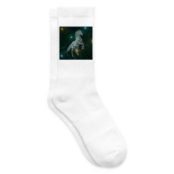 Sternenpferd im All - Tennissocken - Weiß - Rechts