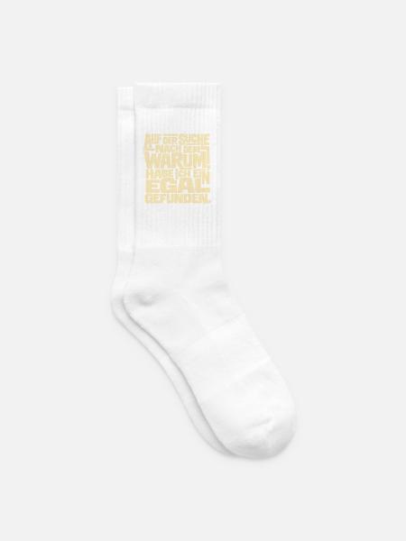 Auf der Suche nach dem Warum - Tennissocken - Weiß