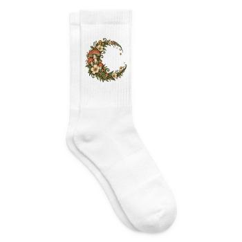 Hummel mit floralen Flügeln - Tennissocken - Weiß - Rechts