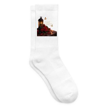 Ich will glauben: Rosenlaterne - Tennissocken - Weiß - Rechts