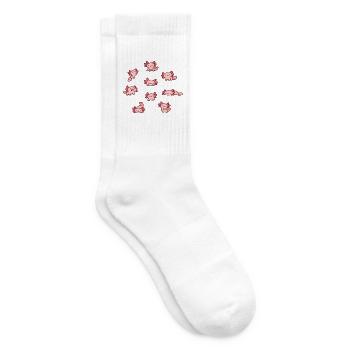 Niedliche Axolotls Doodles - Tennissocken - Weiß - Rechts