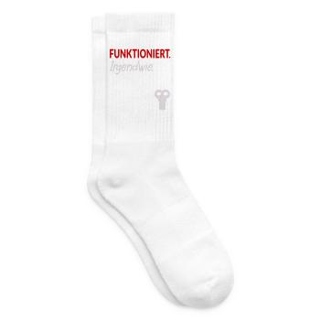 Aufziehschlüssel Funktionieren Stress - Tennissocken - Weiß - Rechts