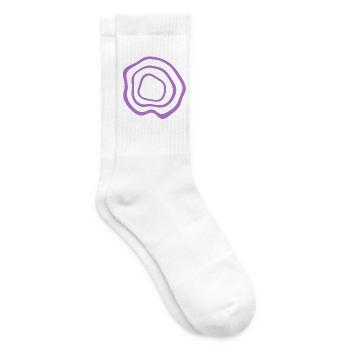 Lila Ringenkreise Muster - Tennissocken - Weiß - Rechts