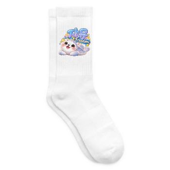 Kawaii Robben Freiheit Design - Tennissocken - Weiß - Rechts