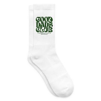 Good Dads Club – Powered by Love & Espresso  - Tennissocken - Weiß - Rechts