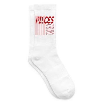 Sternzeichen Geburtstag Fische - Tennissocken - Weiß - Rechts