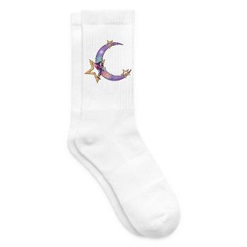 Mondtraum mit Sternenfee - Tennissocken - Weiß - Rechts