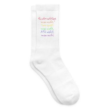 AFD WÄHLT MAN NICHT, KINDER UND TIERE, NO NZS - Tennissocken - Weiß - Rechts