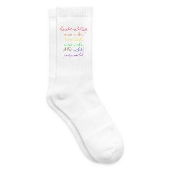 AFD WÄHLT MAN NICHT, KINDER UND TIERE, NO NZS - Tennissocken - Weiß - Rechts