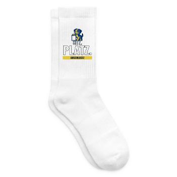 Geschenk zum Welpenschul-Abschluss mit Hund - Tennissocken - Weiß - Rechts