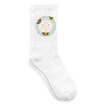 Triskel - Der ewige Kreislauf - Tennissocken - Weiß - Rechts