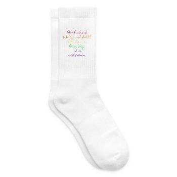 DER FUCHS IST SCHLAU, BEIM NZI IST ES ANDERSRUM - Tennissocken - Weiß - Rechts