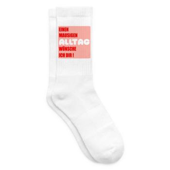 Mausiger Alltag Glückwünsche - Tennissocken - Weiß - Rechts