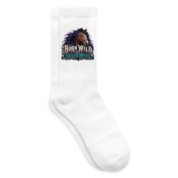 Geboren Wild, Ländlich Aufgewachsen - Tennissocken - Weiß - Rechts