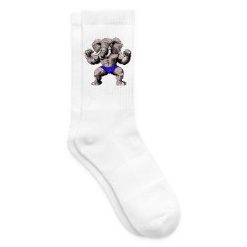 Fitness Elefanten - Tennissocken - Weiß - Rechts