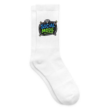 GEN Z ZITIERT TYPOGRAFIE-DESIGN – SOZIALER MODUS - Tennissocken - Weiß - Rechts