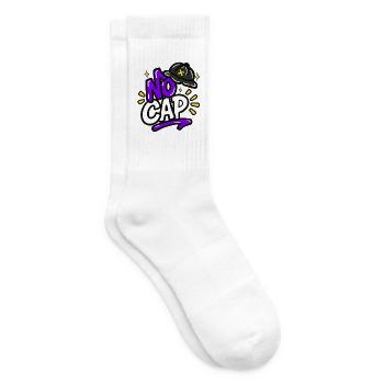 GEN Z ZITATE TYPOGRAFIE-DESIGN – OHNE KAPPE - Tennissocken - Weiß - Rechts
