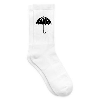 Süßer offener Schirm - Tennissocken - Weiß - Rechts