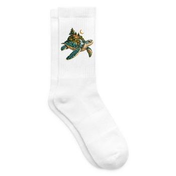 Insel auf der Arche: Magic Turtle - Tennissocken - Weiß - Rechts
