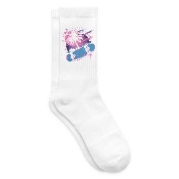 Skateboarding Retrowave - Tennissocken - Weiß - Rechts