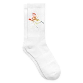 Weiblicher Geigenspieler Vintage - Tennissocken - Weiß - Rechts