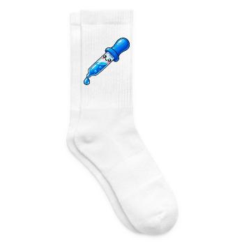 Kawaii Blauer Tropfendropper - Tennissocken - Weiß - Rechts