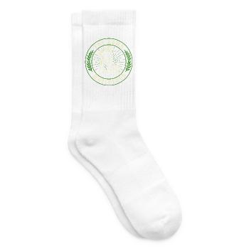 Der Rasenflüsterer – lustiger Rasenmäh-Landschaftsgärtner - Tennissocken - Weiß - Rechts