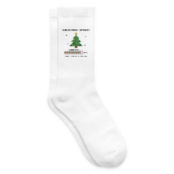 Pixel 8-Bit-Weihnachtsbaum - Tennissocken - Weiß - Rechts