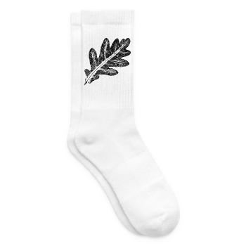 Eichenblatt - Natur & Wald Botanik Design - Tennissocken - Weiß - Rechts