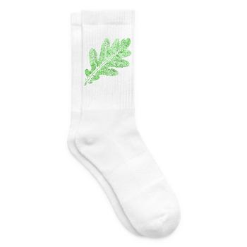 Eichenblatt / Blätter Botanik & Natur Design - Tennissocken - Weiß - Rechts