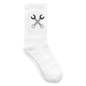 Querschlüssel - Tennissocken - Weiß - Rechts
