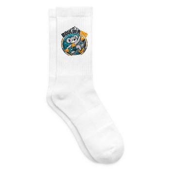 Süßer Koala beim Bouldern – Kletternder Koalabär - Tennissocken - Weiß - Rechts