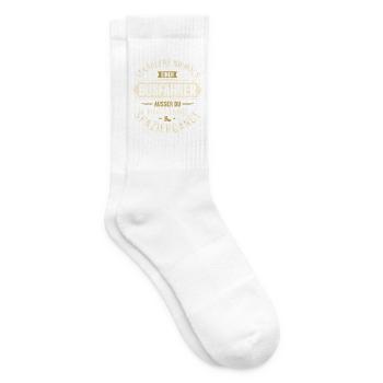 Busfahrer Nie Verärgern Langer Spaziergang Spruch - Tennissocken - Weiß - Rechts