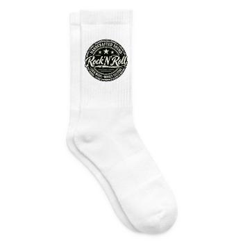 HANDGEFERTIGTER SOUND | Rock 'n' Roll - Tennissocken - Weiß - Rechts