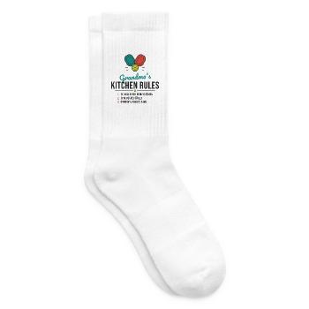 Omas Küche Regeln - Tennissocken - Weiß - Rechts