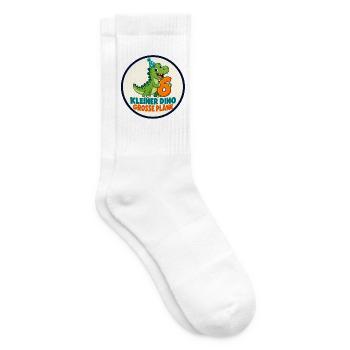 6 Geburtstag – Kleiner Dino große Pläne - Tennissocken - Weiß - Rechts
