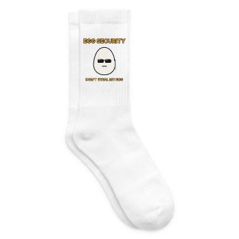 Egg Security – Ei Bodyguard lustiger Spruch - Tennissocken - Weiß - Rechts