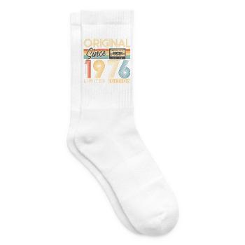 50. Geburtstag, 50 Jahre - Tennissocken - Weiß - Rechts