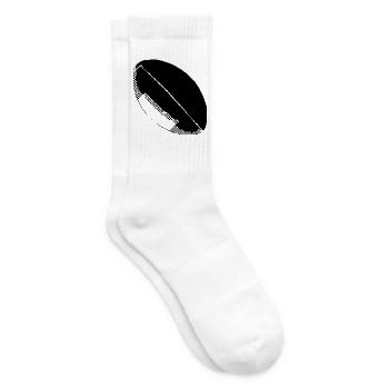 Rugby Ball Skizze - Tennissocken - Weiß - Rechts