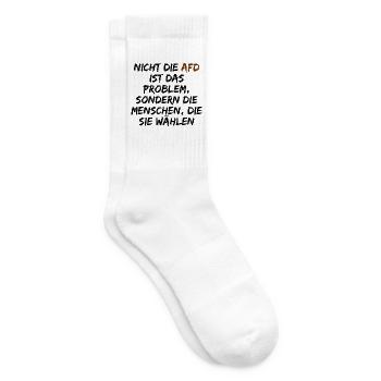 NICHT DIE AFD IST DAS PROBLEM SONDERN DIE WÄHLER - Tennissocken - Weiß - Rechts