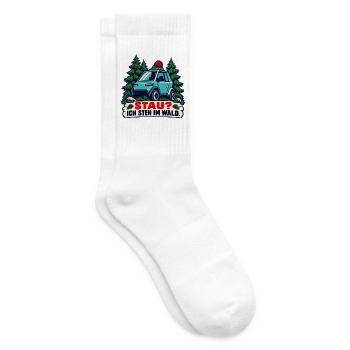 Stau? Ich steh im Wald - Tennissocken - Weiß - Rechts