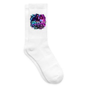 REPLAY – SATO x COOKIE | Neon Streetwear - Tennissocken - Weiß - Rechts