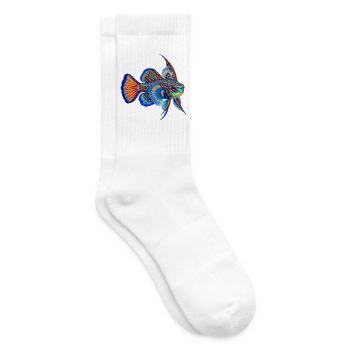 Mandarinfisch - Tennissocken - Weiß - Rechts