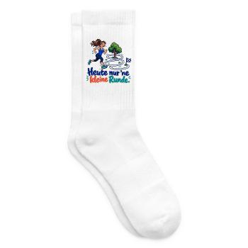 Joggerin auf kleiner Runde - Tennissocken - Weiß - Rechts