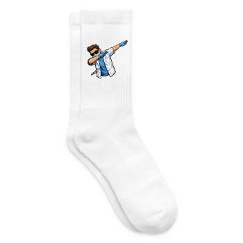 Dabbing Zahnarzt – Lustiges Dentalmotiv - Tennissocken - Weiß - Rechts