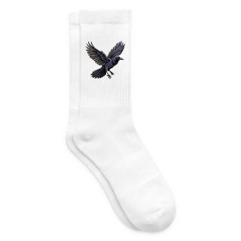 Fliegender Amerikanischer Krähenvogel - Tennissocken - Weiß - Rechts