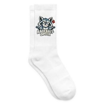 Ragebait Opfer Waschbär Jugendwort 2026 lustig - Tennissocken - Weiß - Rechts